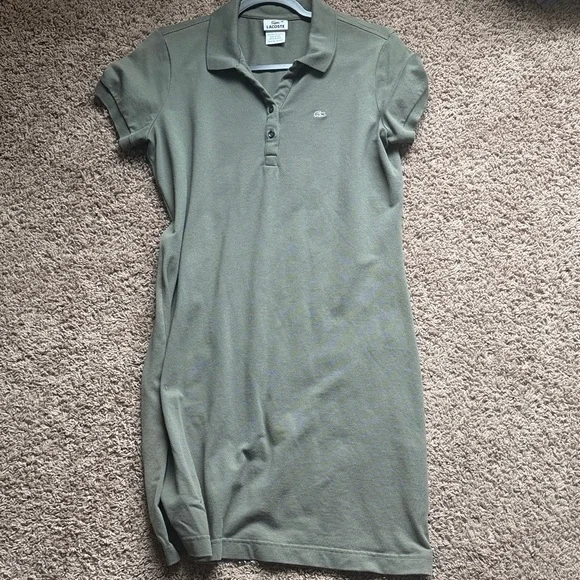 Lacoste Olive Green Mini Dress - Picture 1 of 4